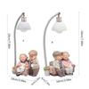 Resin Old Married Couple Adornment with LED Light Elderly Couple Figurine for Bedroom or Living Room Decoration