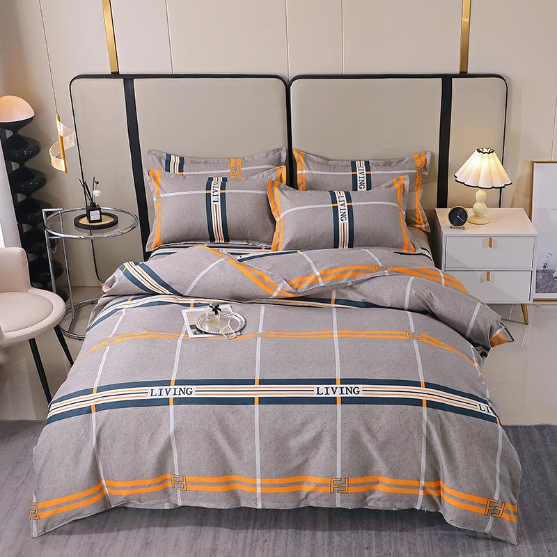 3 Pieces Luxury Striped Duvet Covers Soft Set Minimalist Modern Comforter Cover Thickened Breathable Bedding Sets For All Season