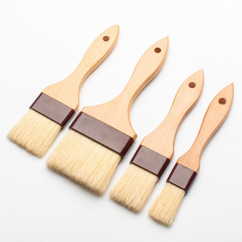 Baking BBQ Grill Wooden Handle Boar Bristles Marinade Tool Basting Brush Sauce Baster Pastry Brush