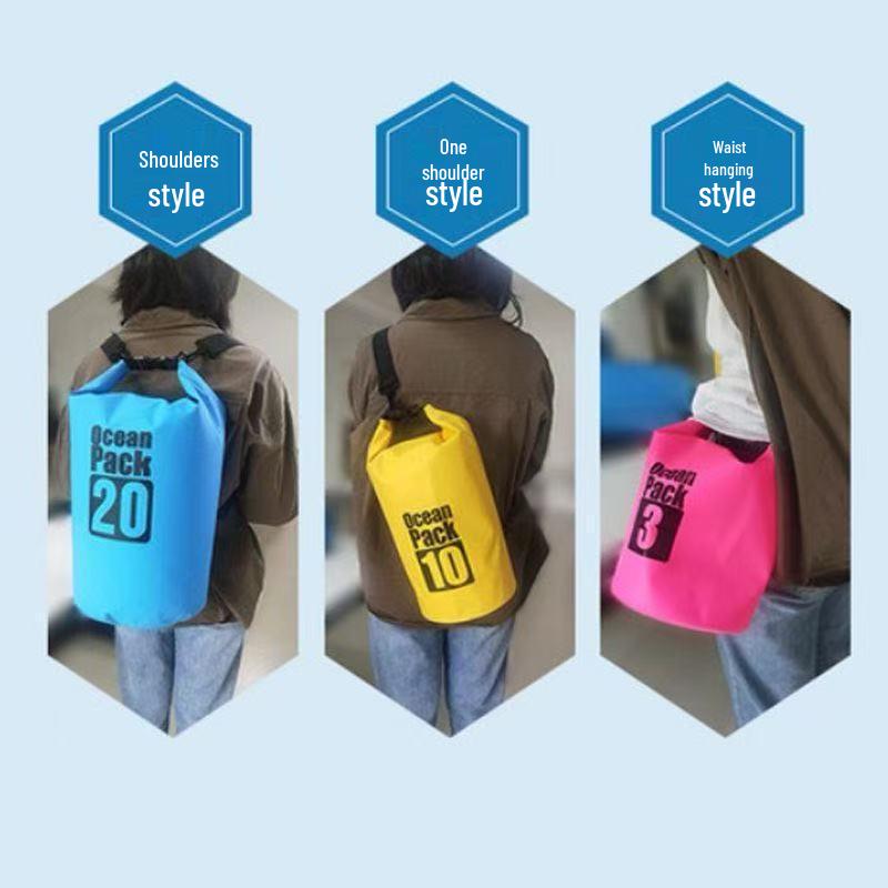 PVC Waterproof Outdoor Backpack: Beach, Rafting, and Swimming Bag