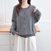 Plus Size Women Long Sleeve Knit Cardigan Sweater With Heart Button