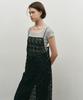 MAKE A TOAST Flower Crochet Layered Dress Black Mbefop004Bk