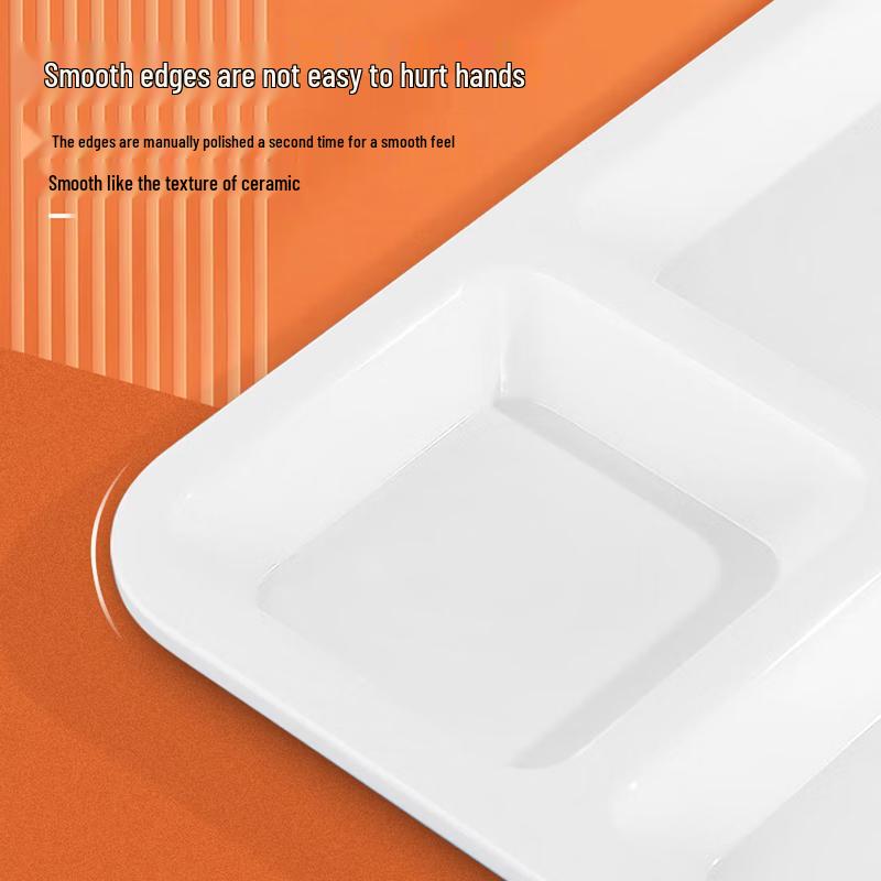 Qianshen Commercial Melamine 6-Compartment Dining Tray Set
