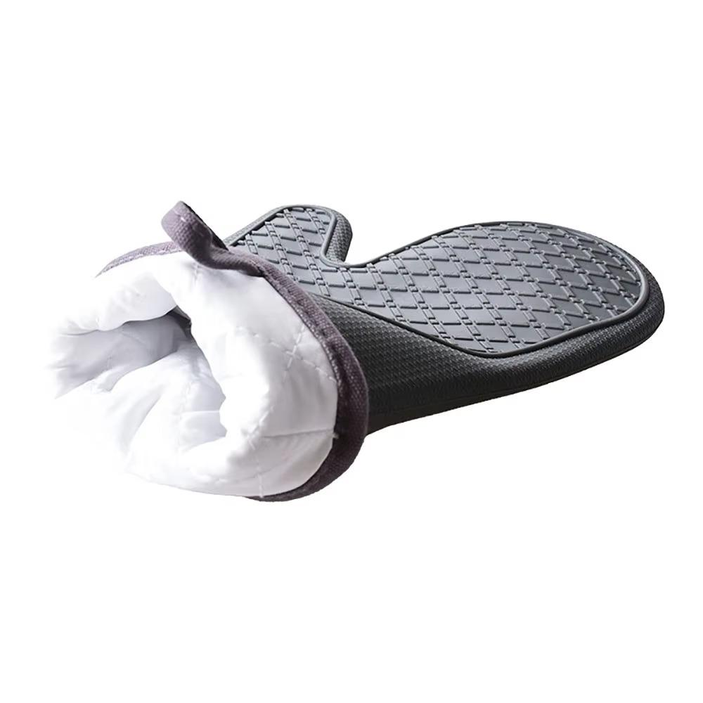 2pc Silicone Oven Gloves Thickened Baking Gloves Kitchen Gloves Anti Scalding Gloves  BBQ