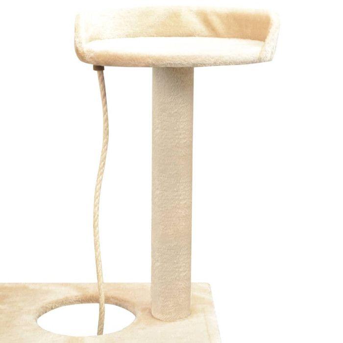 Arbre à chat - vidaXL - 150 cm - Beige - Griffoirs en sisal - Intérieur