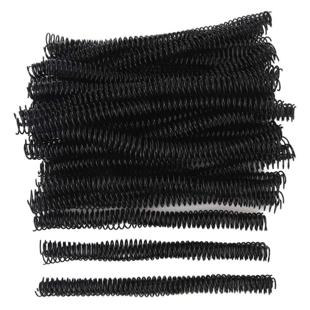 100PCS Spiralbindung Spulen 16mm Durchmesser 48 Zähne 4:1 Binderkämme Rücken für A4 Papier Schwarz