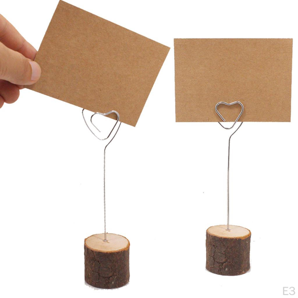 Wooden Card Table Number Stands for Decorations. Pack of 10