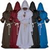 Adult Monk Hooded Robe Cloak Cape Friar Medieval Priest Cosplay Costume