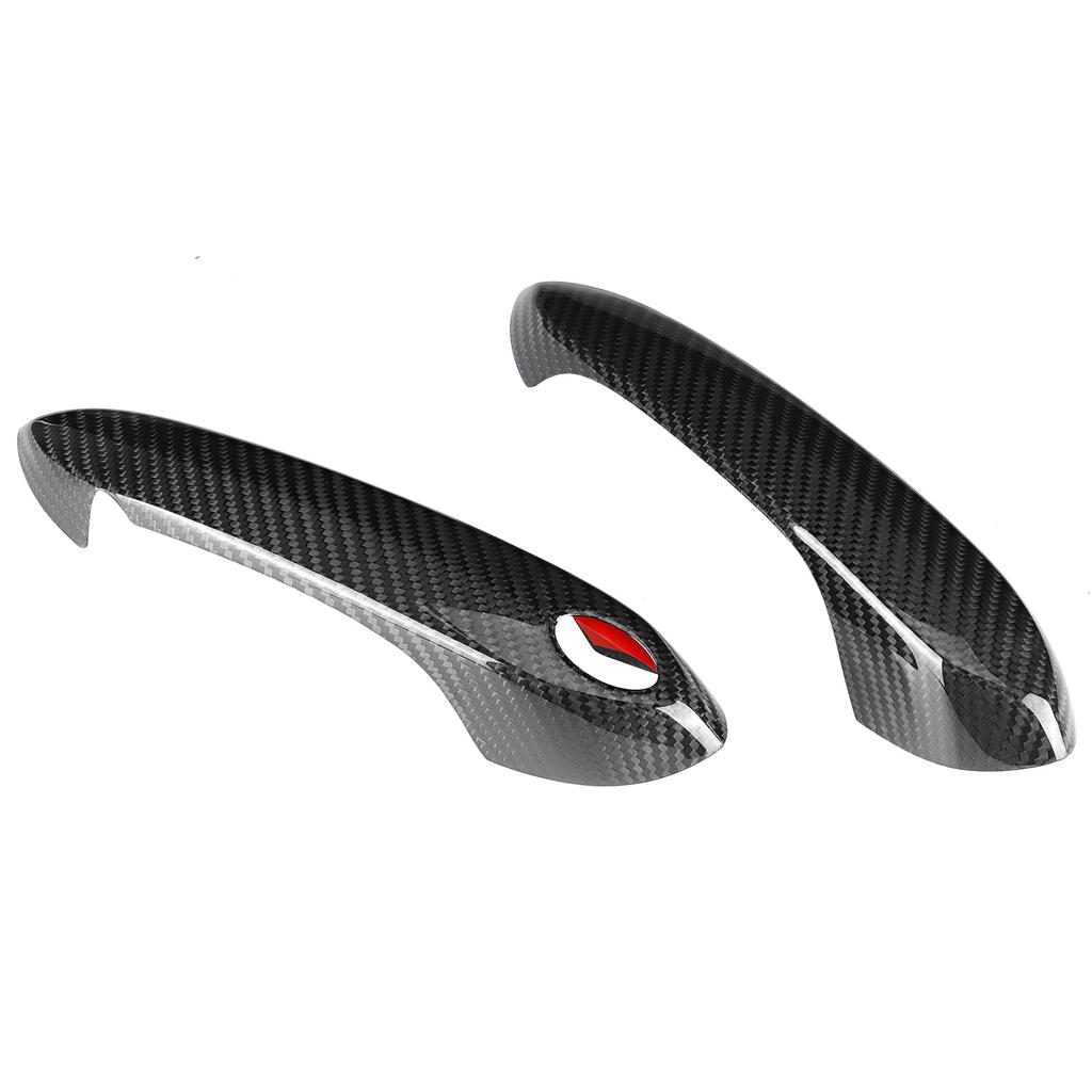 1Pair Car Modification Carbon Fiber Door Handle Cover Trim for Supra A90 2018‑2021