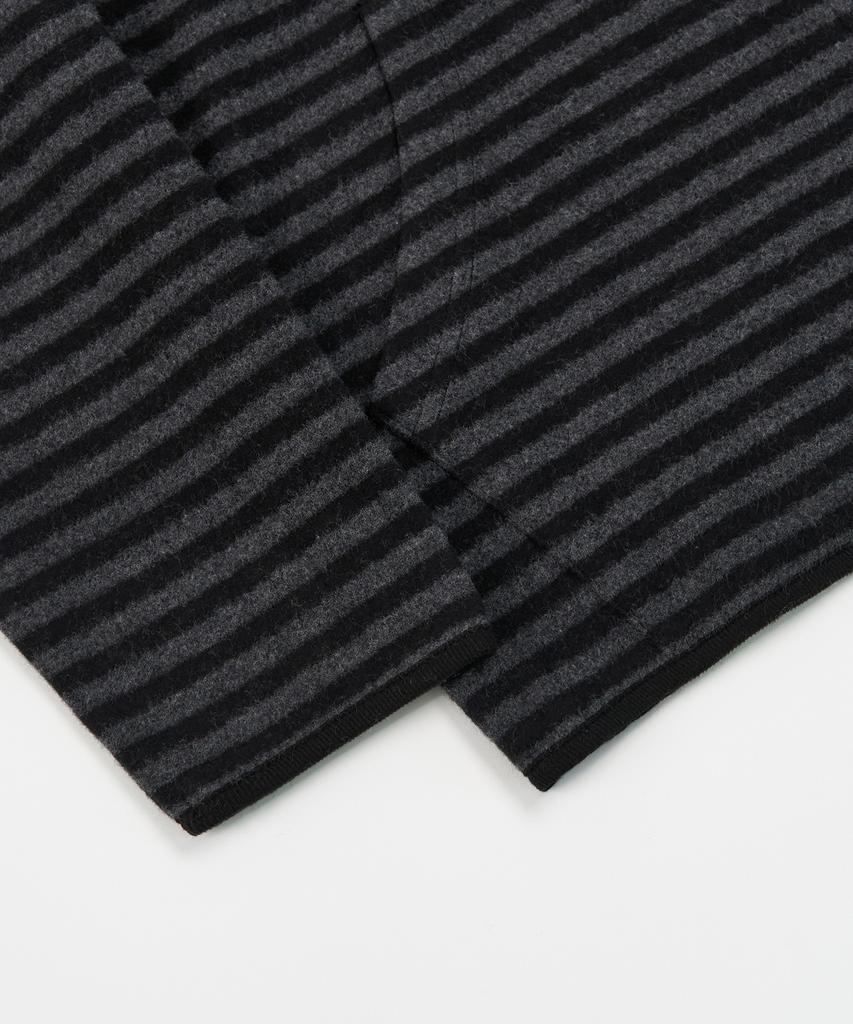 Felpa con cappuccio a zip a righe toffee (Carbone/Nero)