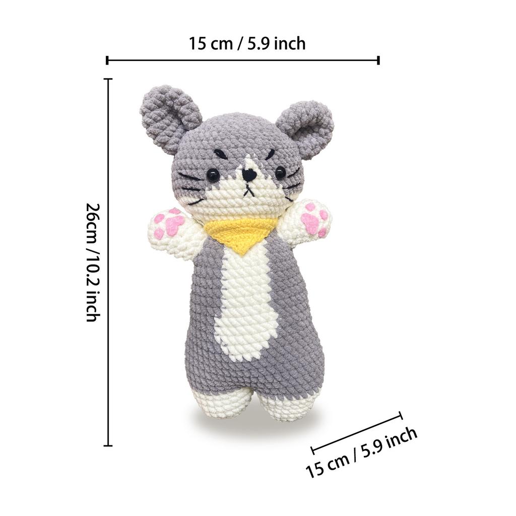 Crochet Material Package Diy Cute Conspicuous Cat Doll Ornament