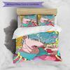 3pcs KPop Demon Hunters SAJA BOYS2 Design Cover Set - HD Printed Bedding with 1 Cover and 2 Pillowcases - Perfect for Home and Dorm Decor