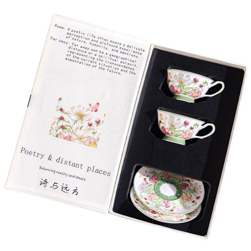 High Value Light Luxury Creative Coffee Cup And Saucer Gift Box Set New Year'S Anniversary Activities Practical Afternoon Tea Souvenir Gift
