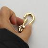 FUSSED 2-Piece Key Chain, Car, Motorcycle, Carabiner, Hook, Keyring, Men's, Convenient, Spring Closure, Detachable Keychain, gold