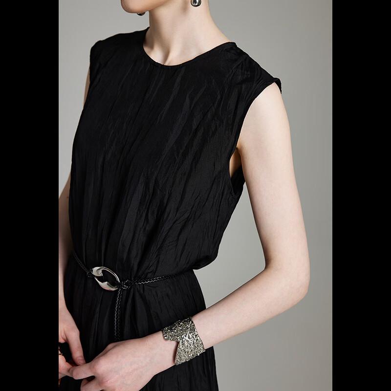 Wudao 12 Momme Mulberry Silk Sleeveless A-line Dress