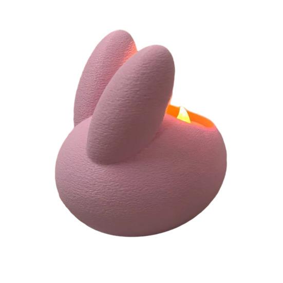 Подсвечник Пасхальный Кролик со светодиодной свечой Мини-подставка для свечи Кролик Подсвечник Настольный