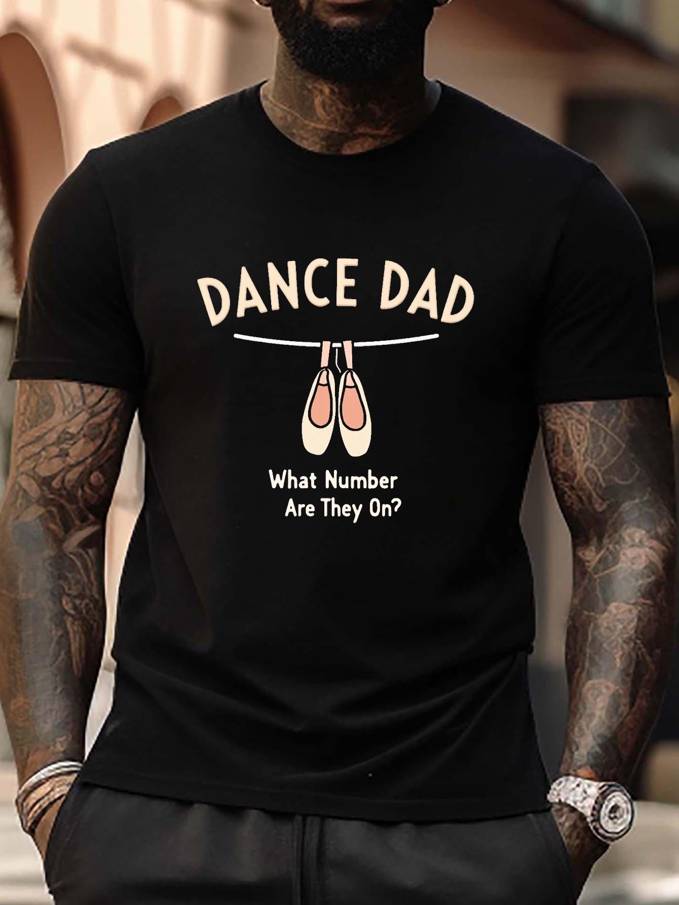 

Plus Size Dance Dad Ballet Shoe Graphic T-shirt - Casual Summer Short Sleeve Tee with Red Dance Shoes Design S