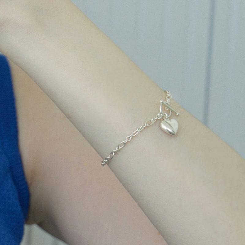 Dmoment Randy G Heart 925 Silver Bracelet