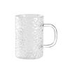 Hammered High Borosilicate Glass Mug with Handle