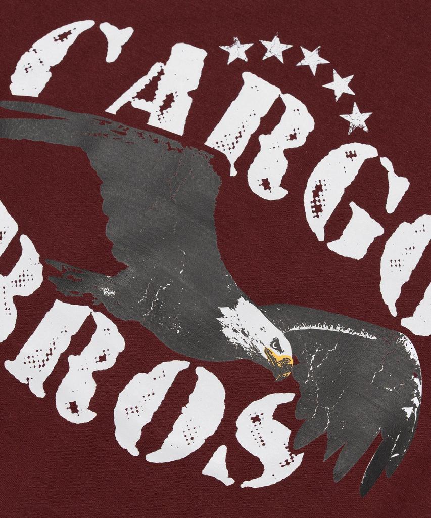 CARGOBROS (Big Size) American Vintage Eagle Short Sleeve T-Shirt (Wine)