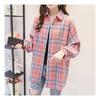 Navava Men Casual Check Loose Fit Long Sleeve Shirt Nb2050