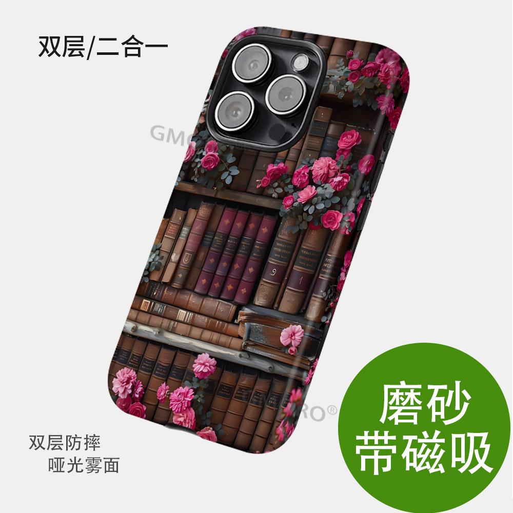 Hot-selling Retro Rose Book Art Apple 16promax Phone Case iPhone17 Case