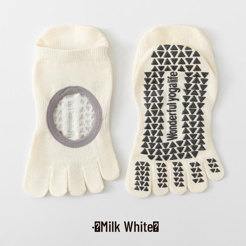 Women's Antibacterial Backless Yoga Socks - Five-Toe, Thin Spring/Summer Style, Indoor Pilates