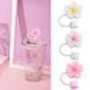 8/10mm Cherry Blossoms Straw Cover Dust-Proof Straw Tips Begonia Flower Straw Topper  Cup 30&40Oz