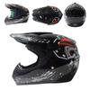 Full Face ABS Motorcycle Helmet Off-Road ATV Dirt Bike Cycling With Visor Gloves Mask - S M L XL