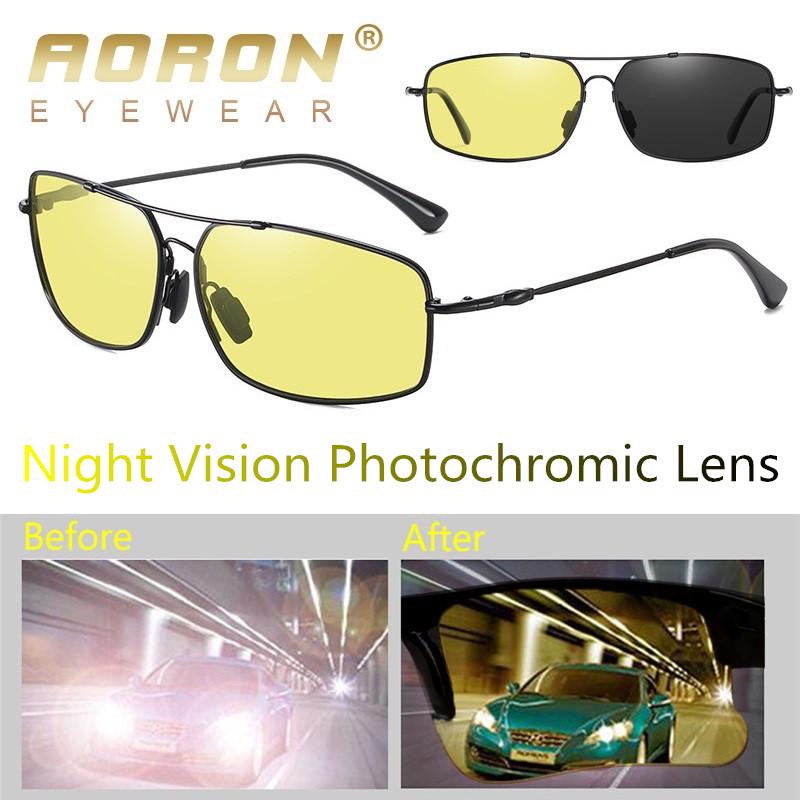 

AORON классический дизайн UV400 фотохромные поляризационные солнцезащитные очки ночного видения для мужчин и женщин, подарки, модные очки