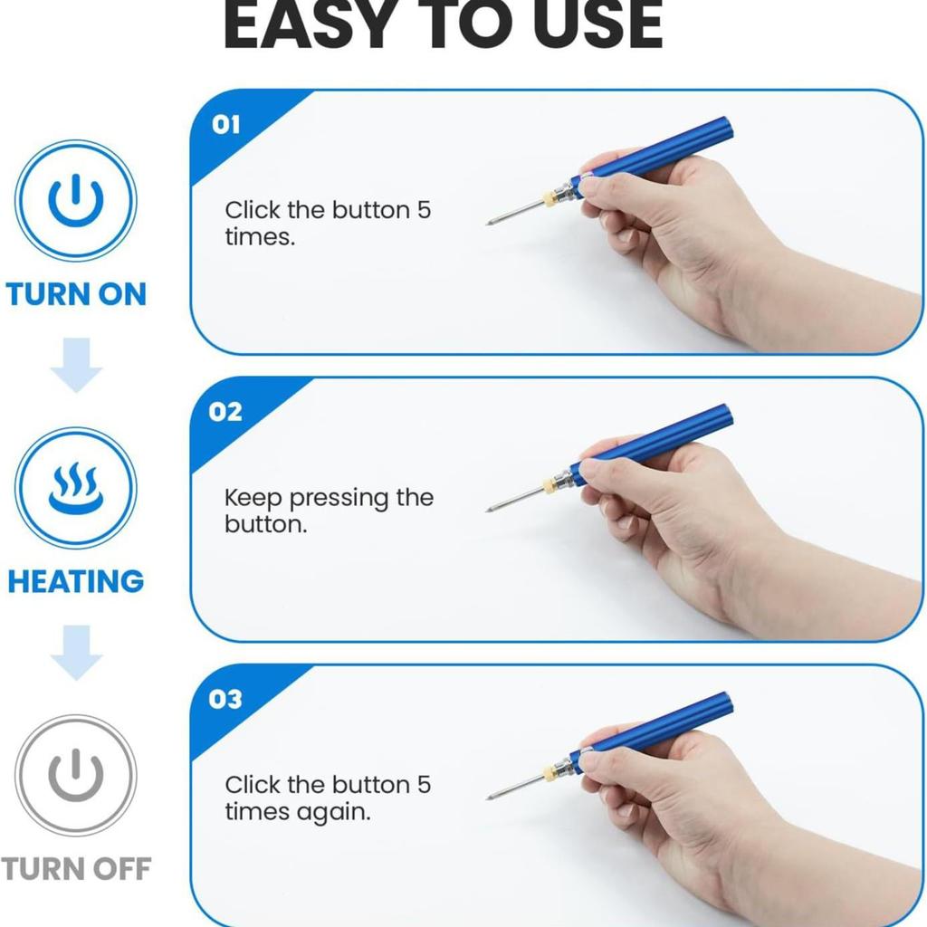 Portable Wireless Soldering Iron Kit with 1100mAh Battery for Home Repairs