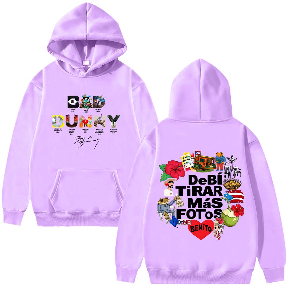 Bad Bunny X Debi Tirar Mas Fotos World Tour 2026 Hoodie  Men's Clothes Casual Hoodie Retro Fashion Y2K Comfort Unisex Sweatshirt