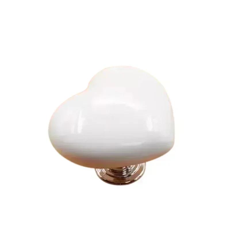 Heart Shape Toilet Presser Love Toilet Press Button Bathroom Water Tank Buttons Push Switch Bathing Room Decor Nail Protector