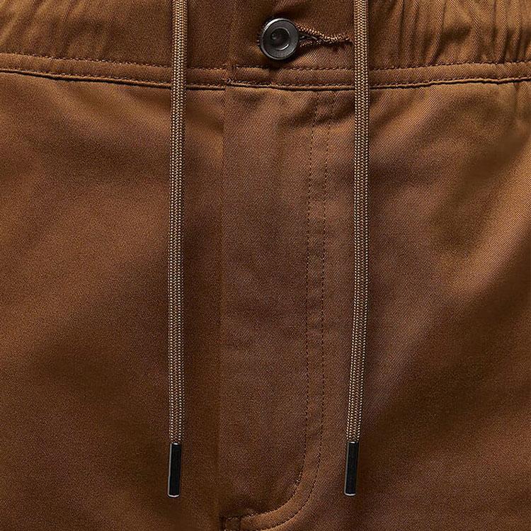 Jordan VyšíVané Logo Stredne Vysoký PáS Rovný Strih LežéRne Nohavice PáNske Spodný Diel Hnedá FB7306-231 S-image