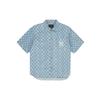 MLB New York Yankees Classic Mountain Series Outdoor Logo Denim Casual Comfortable Short Sleeve Shirt Unisex shirts Light-Blue 3ADRMN123-50BLL