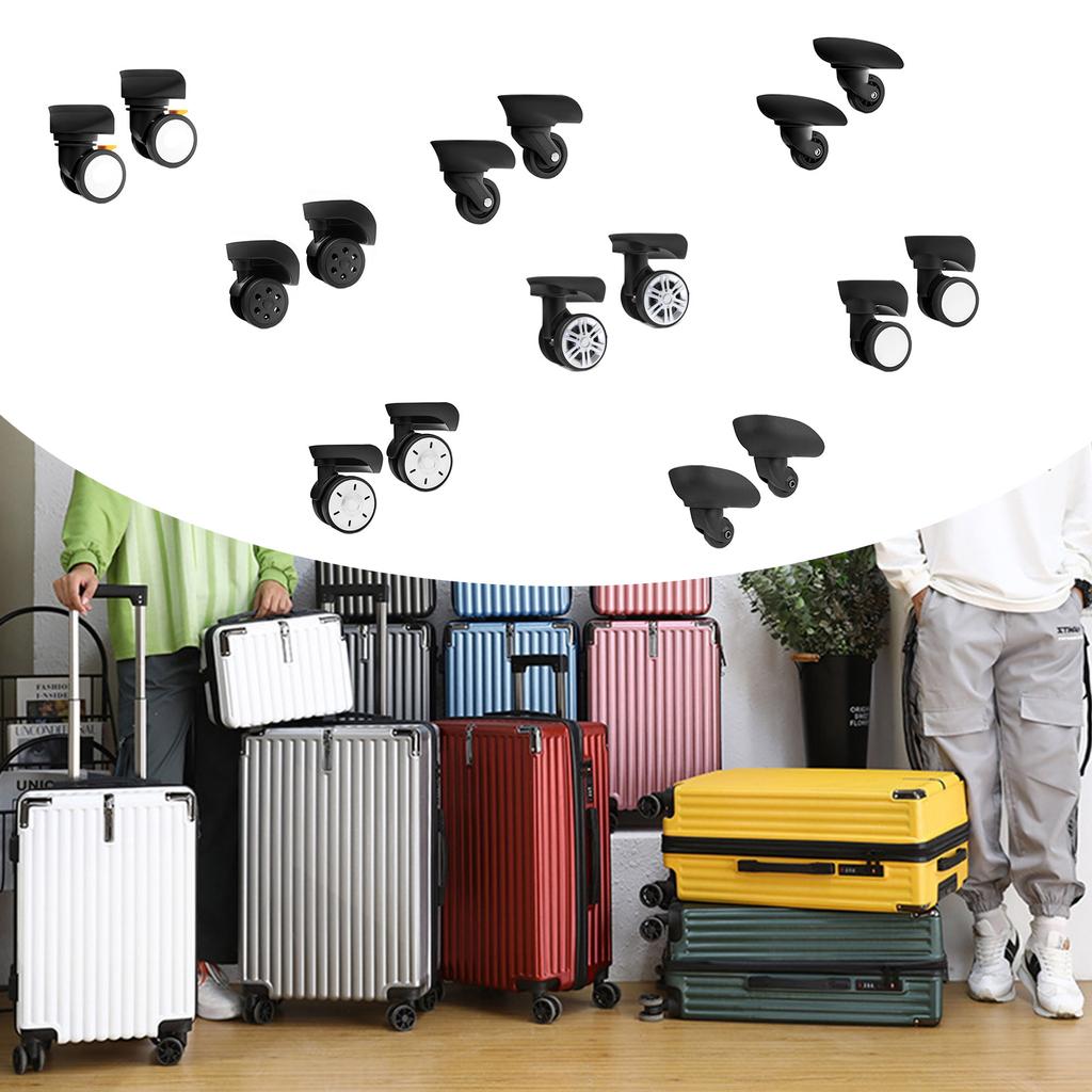 1 pereche de roți pentru bagaje Valisă roată de înlocuire Kit de reparare a hardware-ului cu role roată roată de 360 de grade