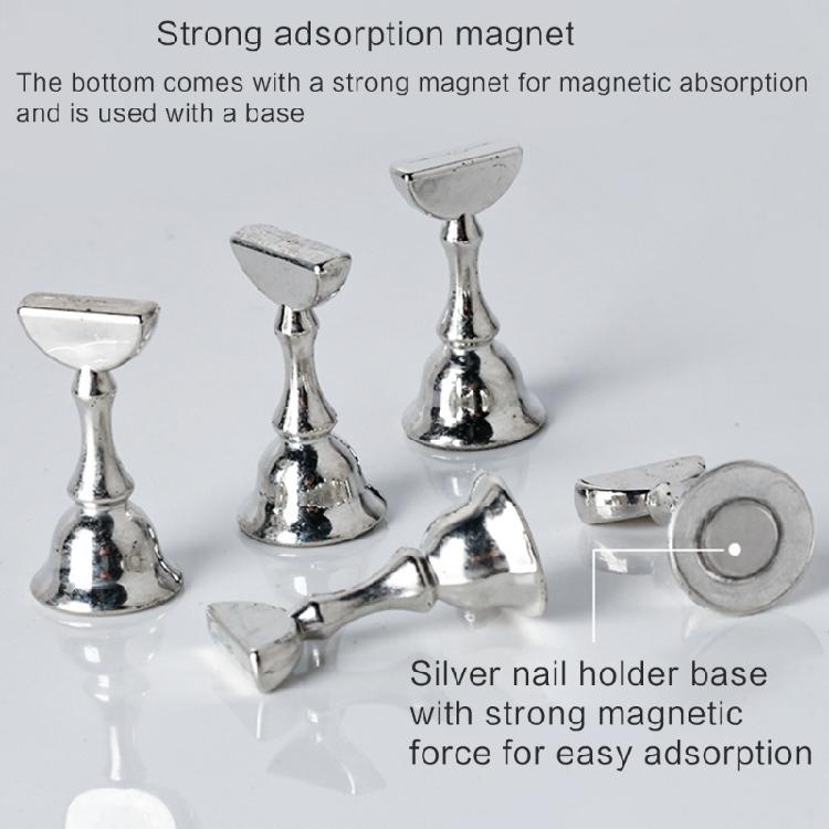 Acrylic Nails Art Practice Stand Magnetic Holder for Nail Tips Exercise Home Use