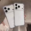 Luxury Transparent Shockproof Four Corner Package Case for IPhone 17 Air 16 15 14 13 12 Pro Max Acrylic Back Cover Shell