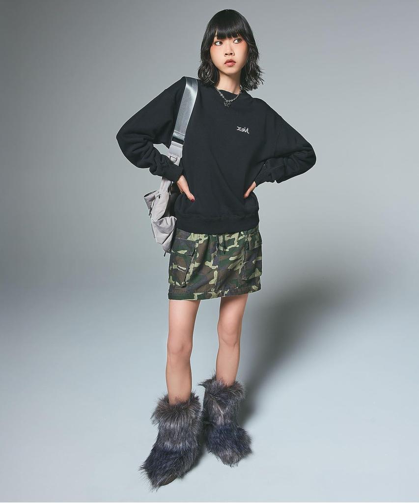 X-girl Multi-Pocket Shoulder Bag 105254053010 Gray One Size