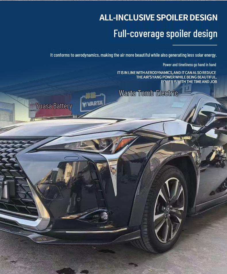 Universal Carbon Fiber Grille & Rear Spoiler Kit for 19-24 Lexus UX with ART Small Body Modification