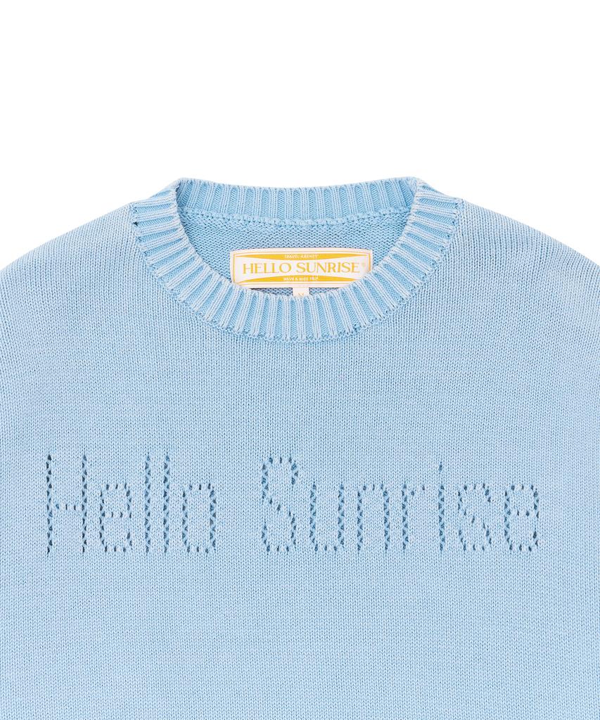HELLO SUNRISE Hs Classic Typo Knit_Vtg Blue