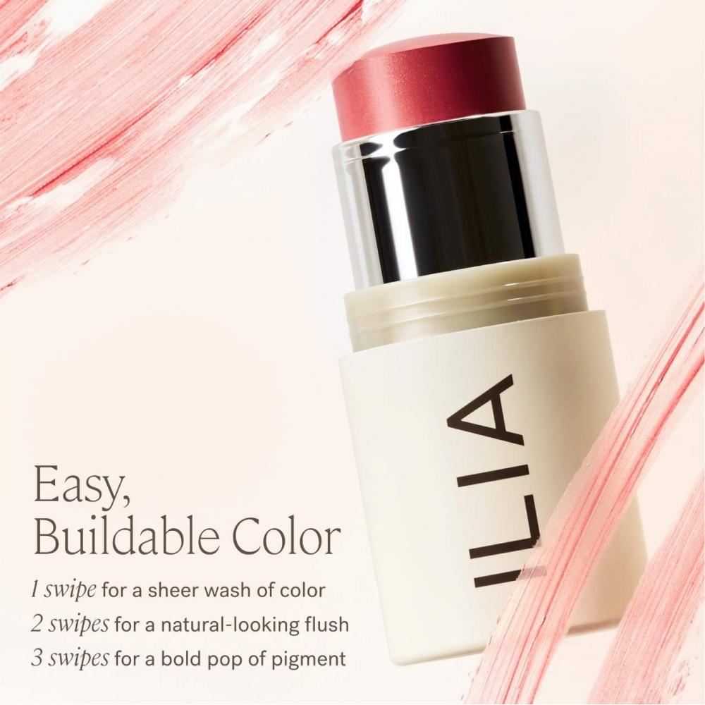 Ilia Multi Stick Cream Blush + HiGhliGhter + Lippenstift 0,15 Unzen 4,5 g Lady Bird Neutrales Rosé