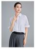 Design inspired shirt with bubble sleeves, simple and versatile women's top