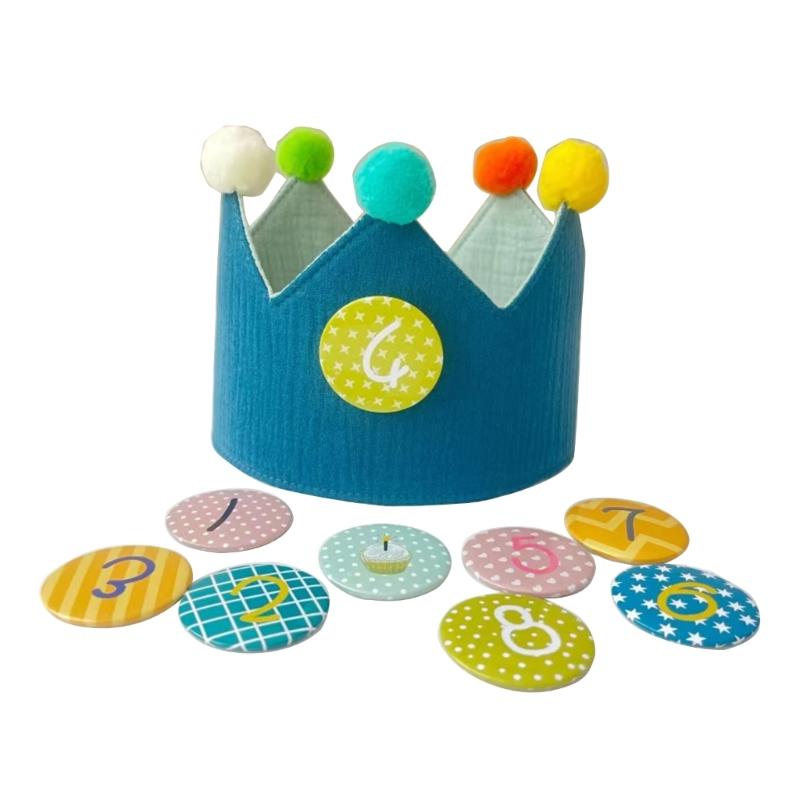 

Lovely Design Reusable Birthday Hat Crown for Kids Happy Birthday Hat Baby Birthday Photo Props Birthday Party Decor- зелёный