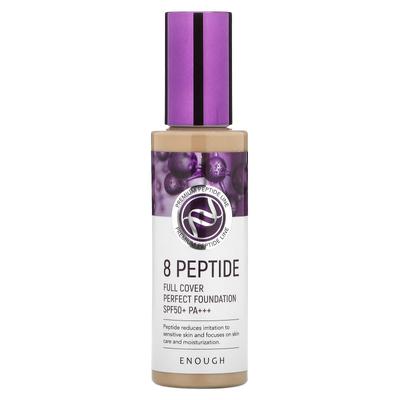 8 Peptides, Full Coverage Perfect Foundation, SPF 50+ PA+++, #23, 100 G (3.53 Oz)