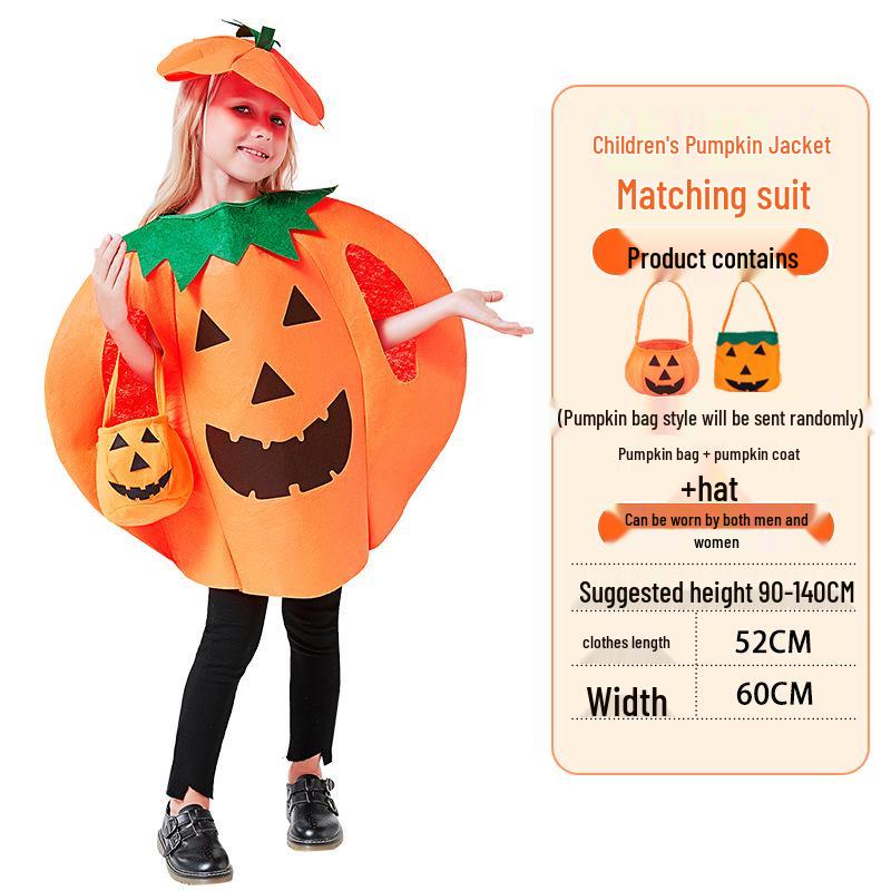 Halloween Pumpkin Costume: Kids' & Adults' Cosplay Outfit for Performances