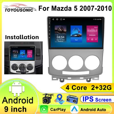 Android 13 Car Radio Multimedia Video Player For Mazda 5 2005-2010 AI Voice Control Navigation GPS Wireless Carplay WIFI