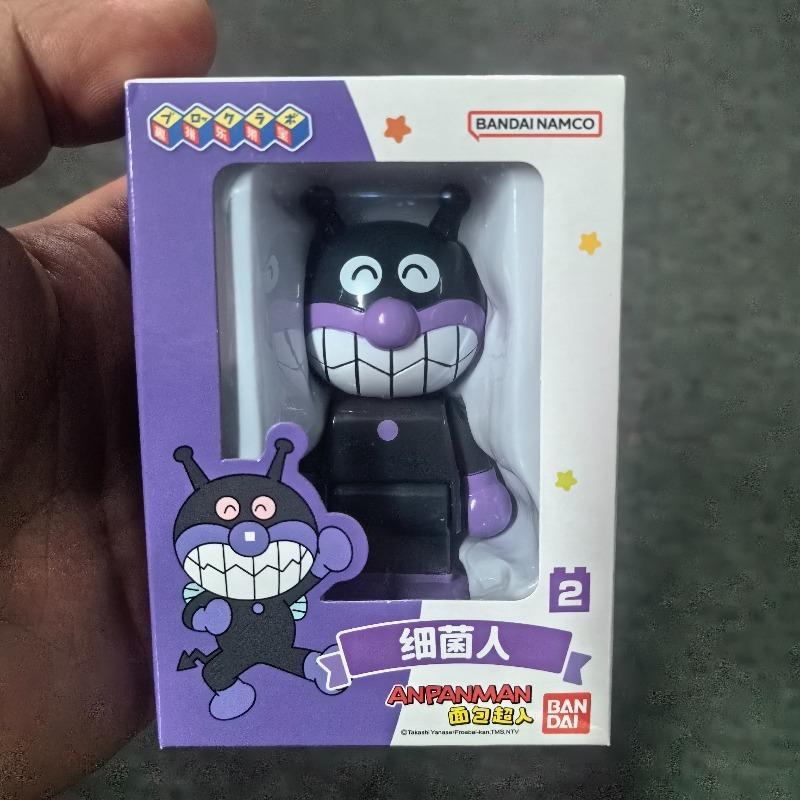 Bandai Genuine Anpanman Building Block Figures Baikinman Red Sprite Melon Superman Compatible Universal Brick Toys
