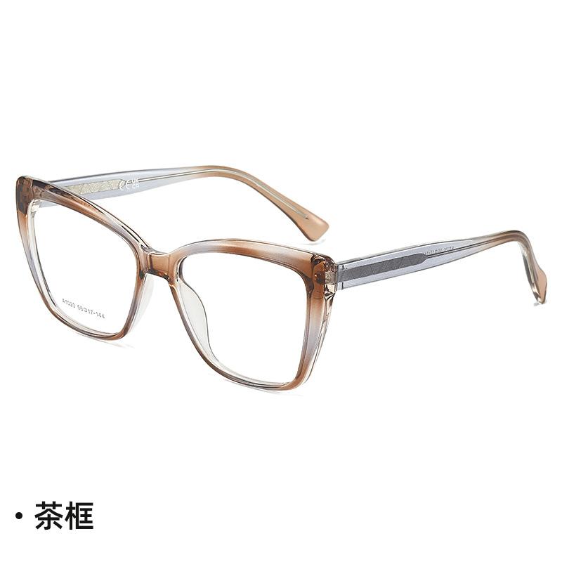A European and American fashion new TR propionic acid ferrule men's and women's flat glasses can be equipped with myopia frame glasses