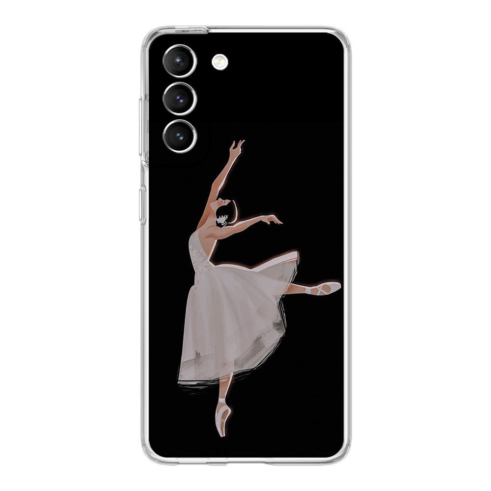 Simple Swan Dance Ballet Clear Phone Case For Samsung Galaxy S23 S22 5G S20 Ultra S21 FE 5G S10E S9 S8 S10 Plus Soft Back Cover